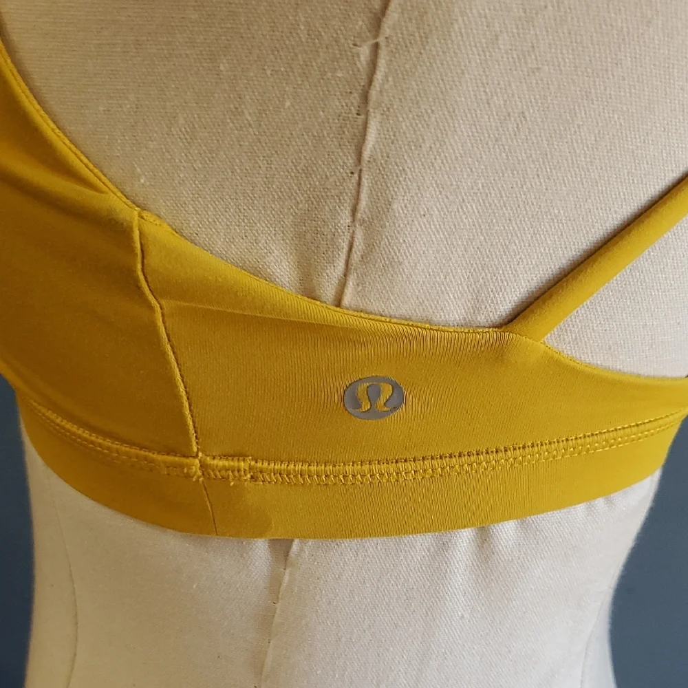 lululemon athletica Yellow Sports Bra Sz 4